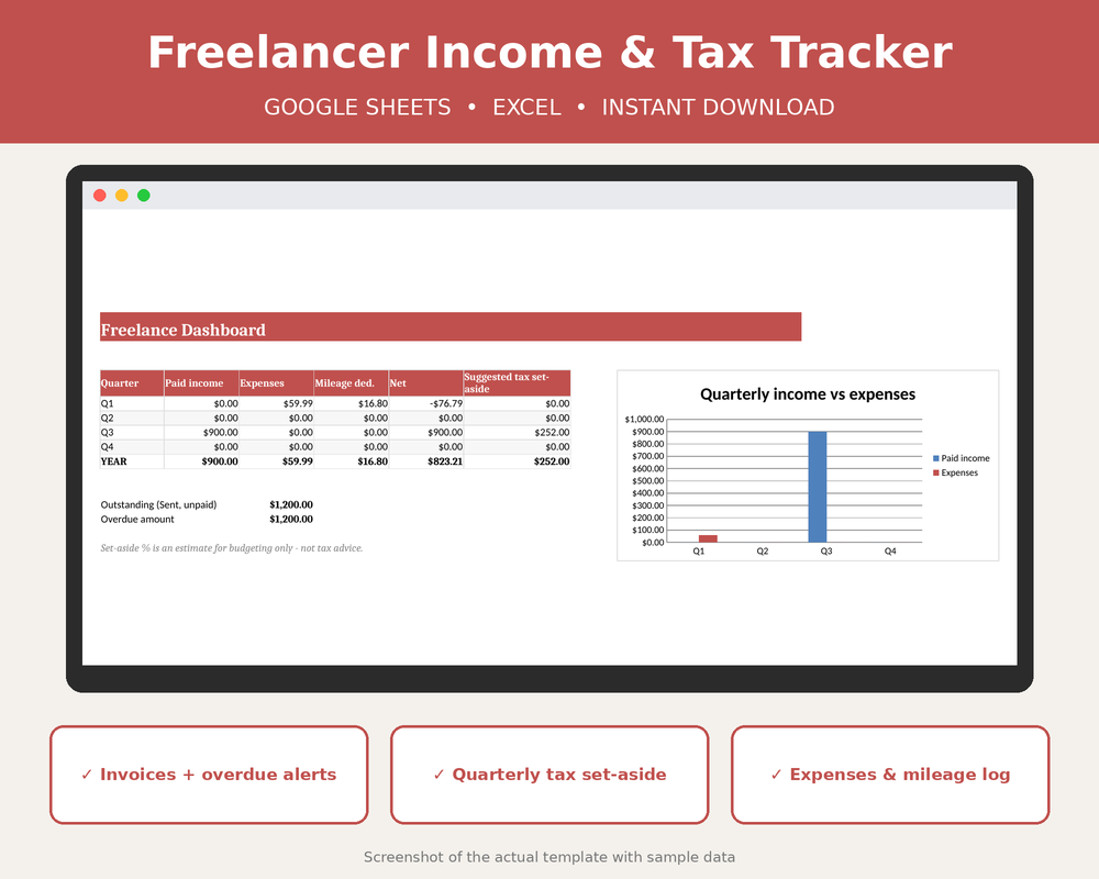 Freelancer Income & Tax Tracker preview